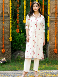 Tiles Diamonds Cotton Kurta with Pant and Inner (Set of 3)